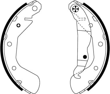 Brake shoes HANZE HBS334