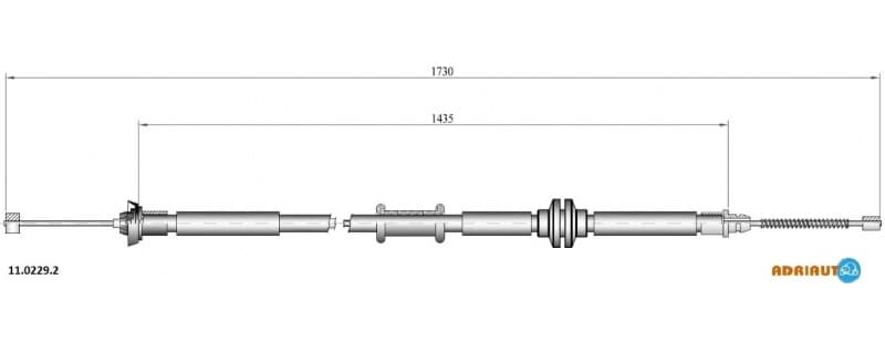 Cable handbrake 11.0229.2