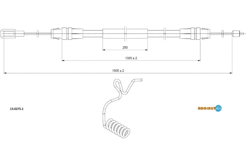 Cable handbrake 13.0275.1