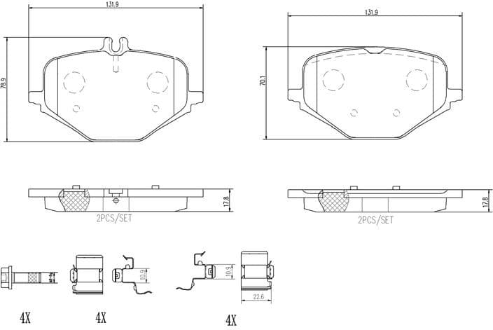 Brake Pad Set, disc brake PRIME LINE P 50 167