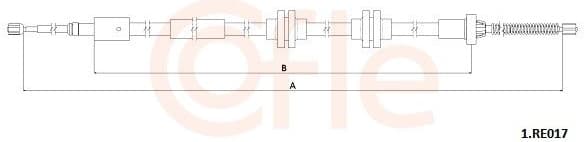 Cable Pull, parking brake 92.1.RE017