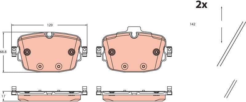 Brake Pad Set, disc brake GDB2506
