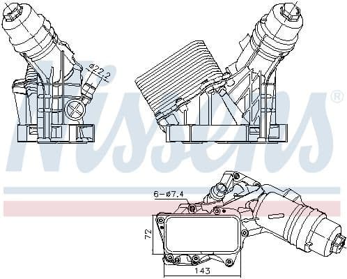 Oil Cooler, engine oil 91487