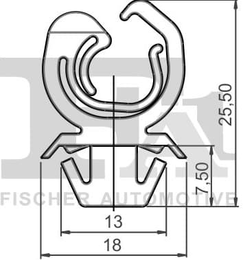 Clip, trim/protection strip 12-40031.5 - image 2