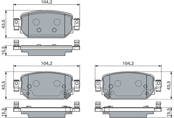 Brake Pad Set, disc brake 0986460135