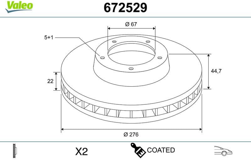 Brake Disc COATED 672529