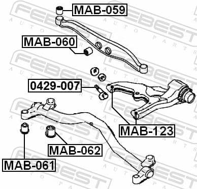 Mounting, control/trailing arm MAB-059 - image 2