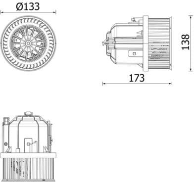 Interior Blower BEHR *** PREMIUM LINE *** AB 337 000P