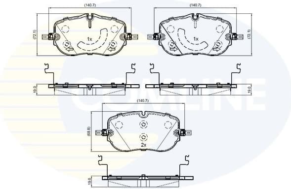 Brake Pad Set, disc brake CBP03688