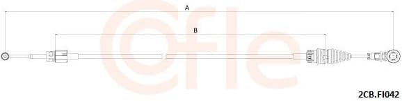 Cable Pull, manual transmission 92.2CB.FI042