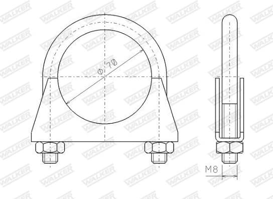 Clamping Piece, exhaust system 82315 - image 3