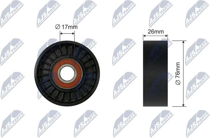 Tensioner Pulley, V-ribbed belt RNK-FR-066