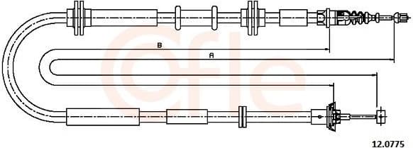 Cable Pull, parking brake 92.12.0775