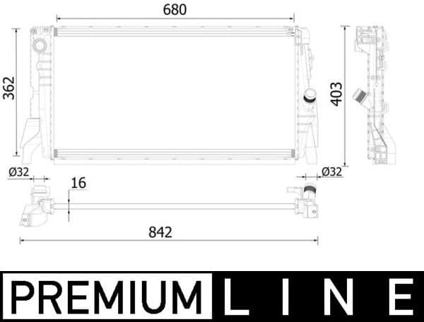 Radiator, engine cooling BEHR *** PREMIUM LINE *** CR 2315 000P