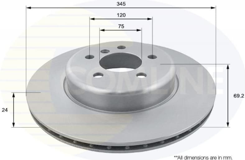 Brake disc, 1pcs REAR ADC1788V