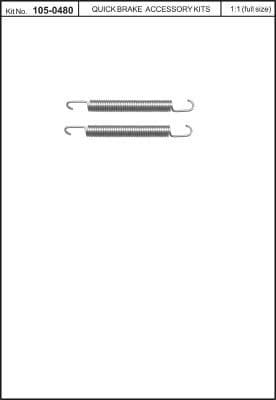 Brake shoes accessory kit 1050480