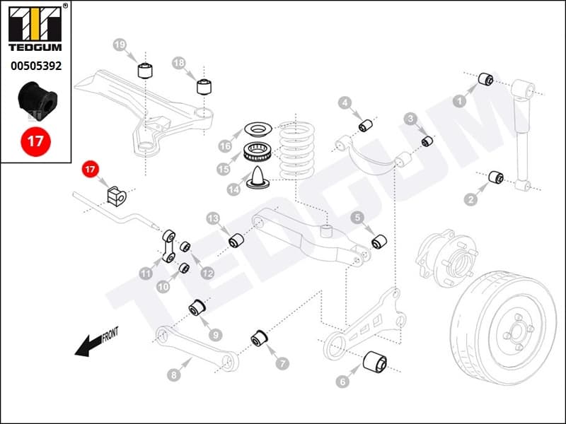 Mounting stabilizer rear 00505392 - image 4