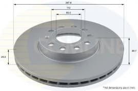 Brake disc, 1pcs FRONT ADC1455V