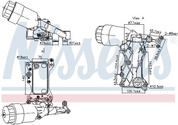 Oil Cooler, engine oil ** FIRST FIT ** 91241