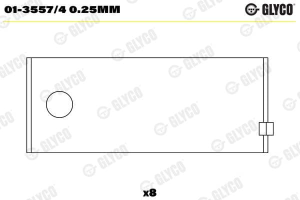 Connecting Rod Bearing 01-3557/4 0.25MM