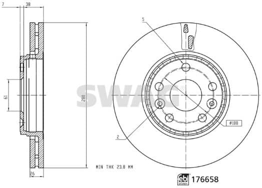 Brake Disc 33 10 3665 - image 3