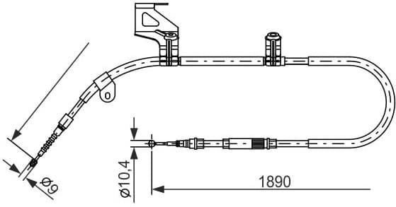 Cable Pull, parking brake 1987477803