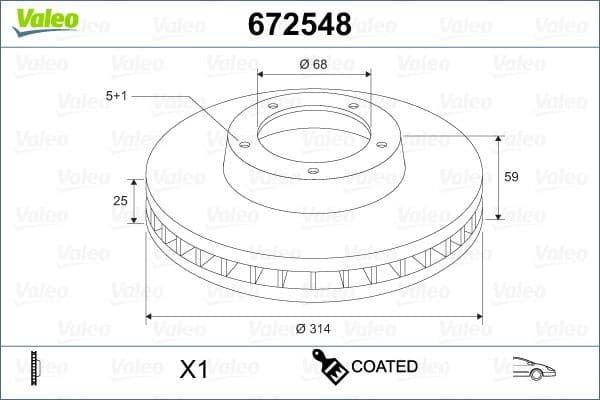 Brake Disc COATED 672548