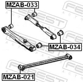 Mounting, control/trailing arm MZAB-033 - image 2