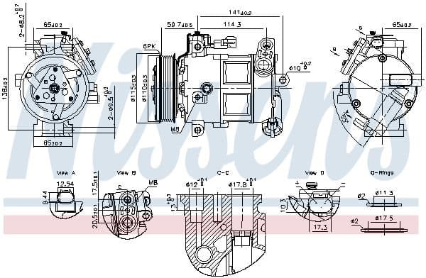 Compressor, air conditioning ** FIRST FIT ** 891186