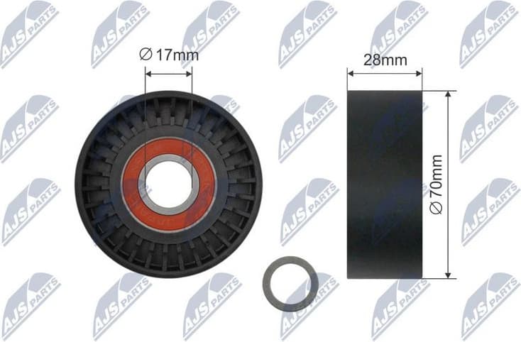 Tensioner Pulley, V-ribbed belt RNK-BM-070