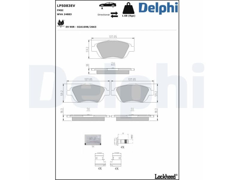 Brake Pad Set, disc brake LP5083EV