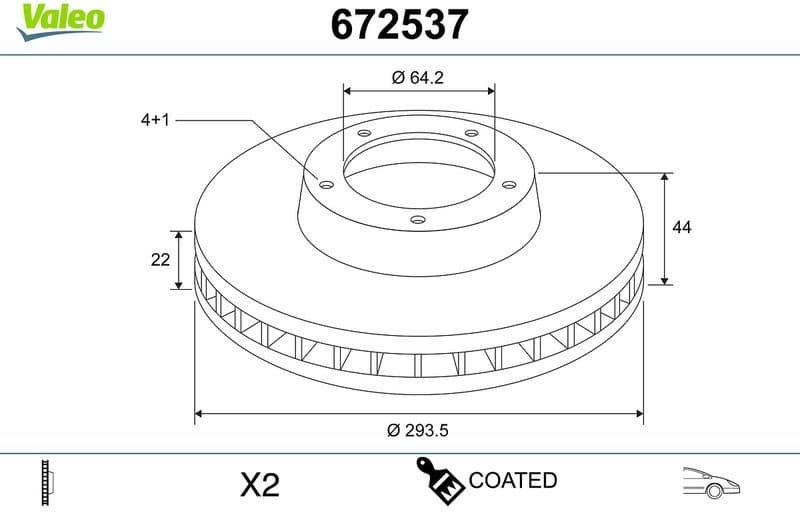 Brake Disc COATED 672537