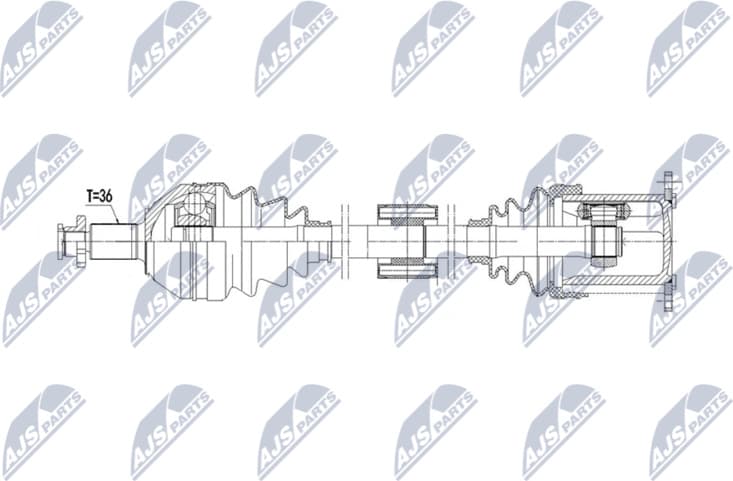 Drive Shaft NPW-VW-225
