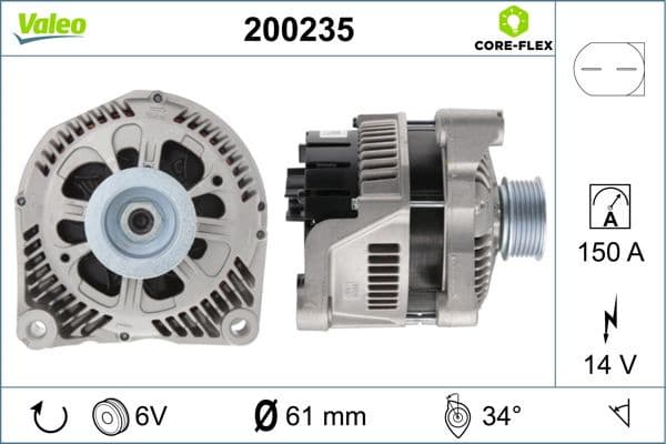 Alternator VALEO CORE-FLEX 200235
