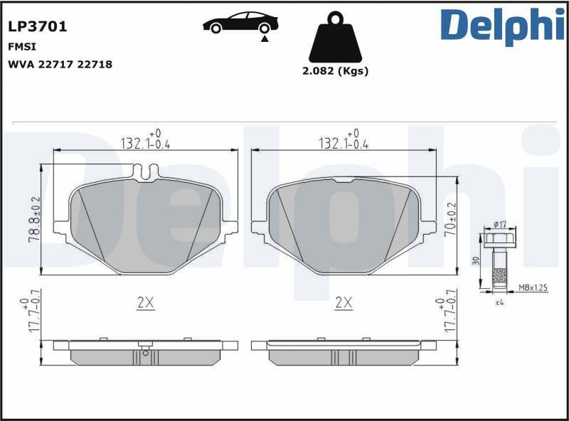 Brake Pad Set, disc brake LP3701