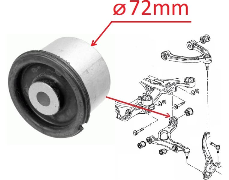 Silentblock front axle VKDS 331051