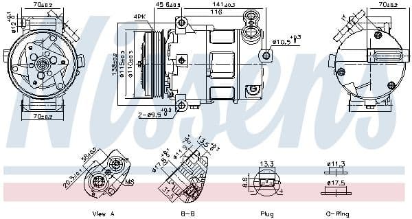 Compressor, air conditioning ** FIRST FIT ** 891152