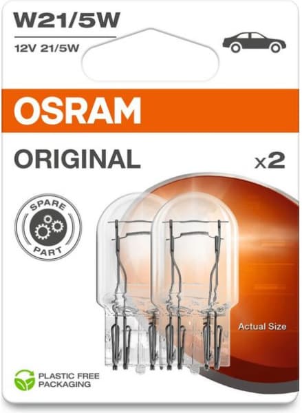 Osram Bulb W21/5W 12V W3X16Q UNV1 - 7515-2BL (OSRAM) - Autoera