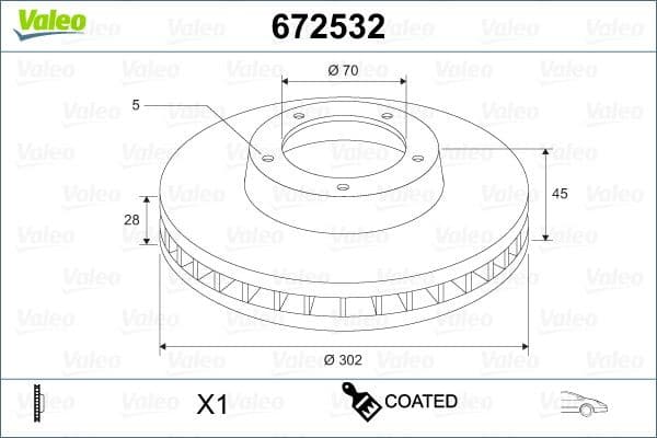 Brake Disc COATED 672532