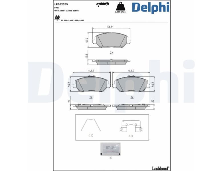 Brake Pad Set, disc brake LP5023EV