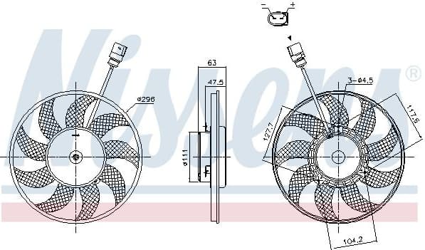Fan, engine cooling 85866