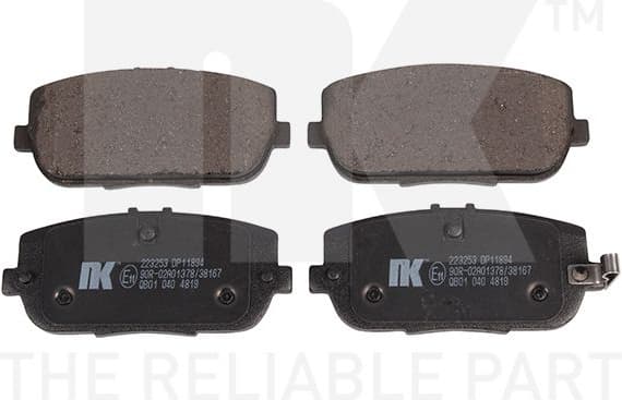 Brake Pad Set, disc brake 223253