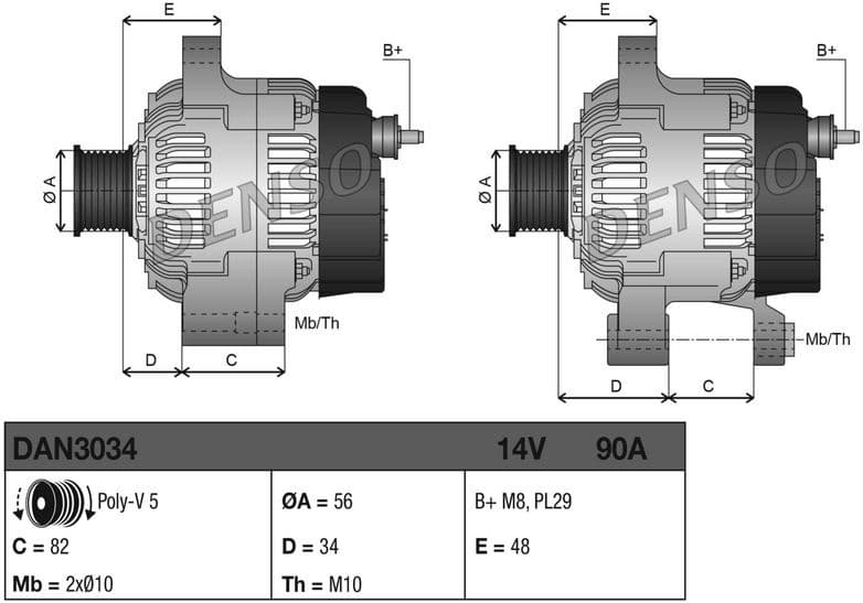 Alternator DAN3034 - image 3