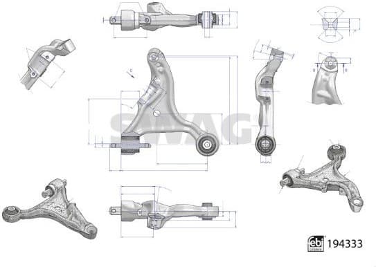 Control/Trailing Arm, wheel suspension 33 11 1585