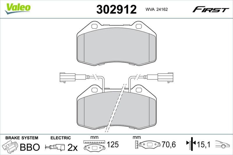 Brake Pad Set, disc brake ESSENTIAL 302912