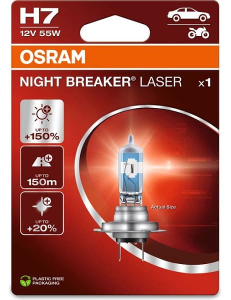 Lemputė OSRAM H7 NIGHT BREAKER LASER +150% - 64210NL-1BL
