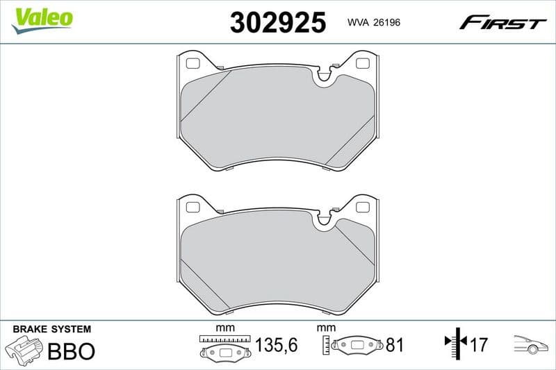 Brake Pad Set, disc brake ESSENTIAL 302925