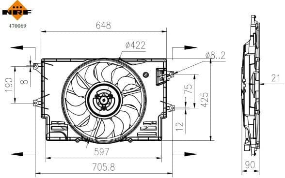 Fan, engine cooling 470069