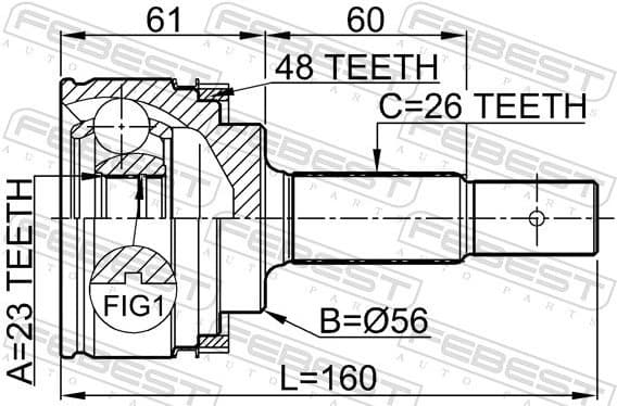 Joint Kit, drive shaft 0110-ZZT220A48 - image 2