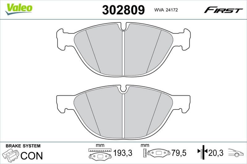 Brake Pad Set, disc brake ESSENTIAL 302809